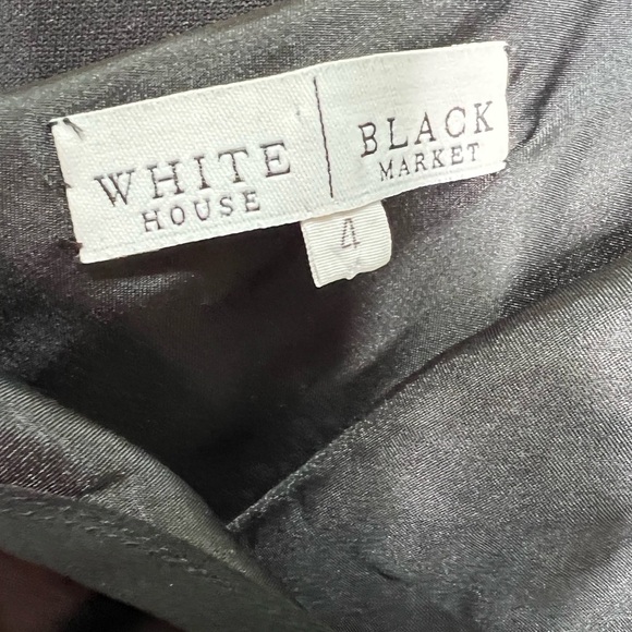 White House Black Market Black Silk Beaded Floral Gown — Size 4 flawed - Picture 8 of 9